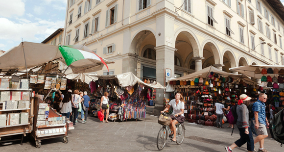 Outdoor Market in Florence, Italy